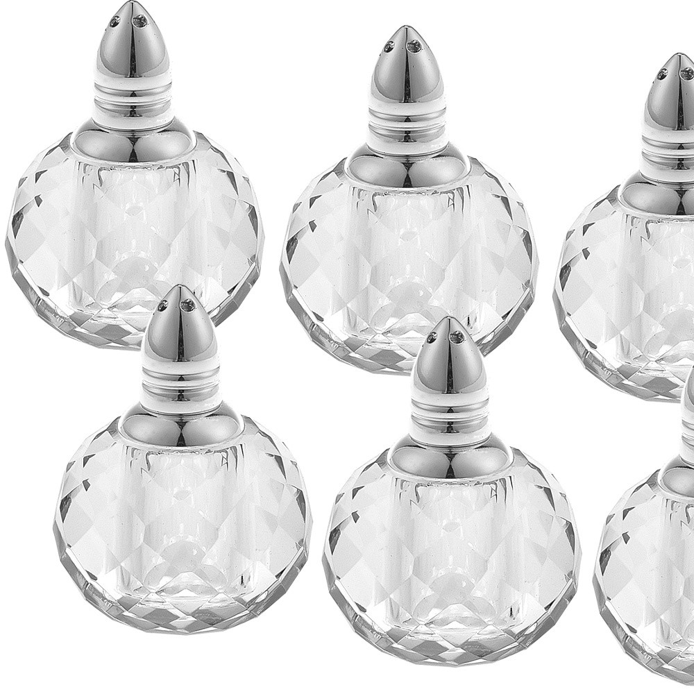 Individual Silver Crystal Zendra Design Salt And Peppers Gift Boxed 6 Pc Set - Image 3