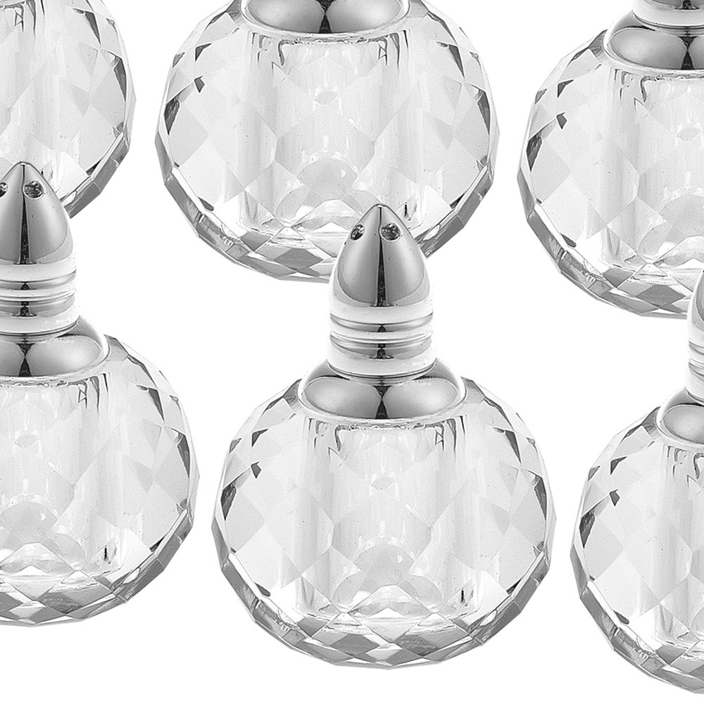 Individual Silver Crystal Zendra Design Salt And Peppers Gift Boxed 6 Pc Set - Image 5