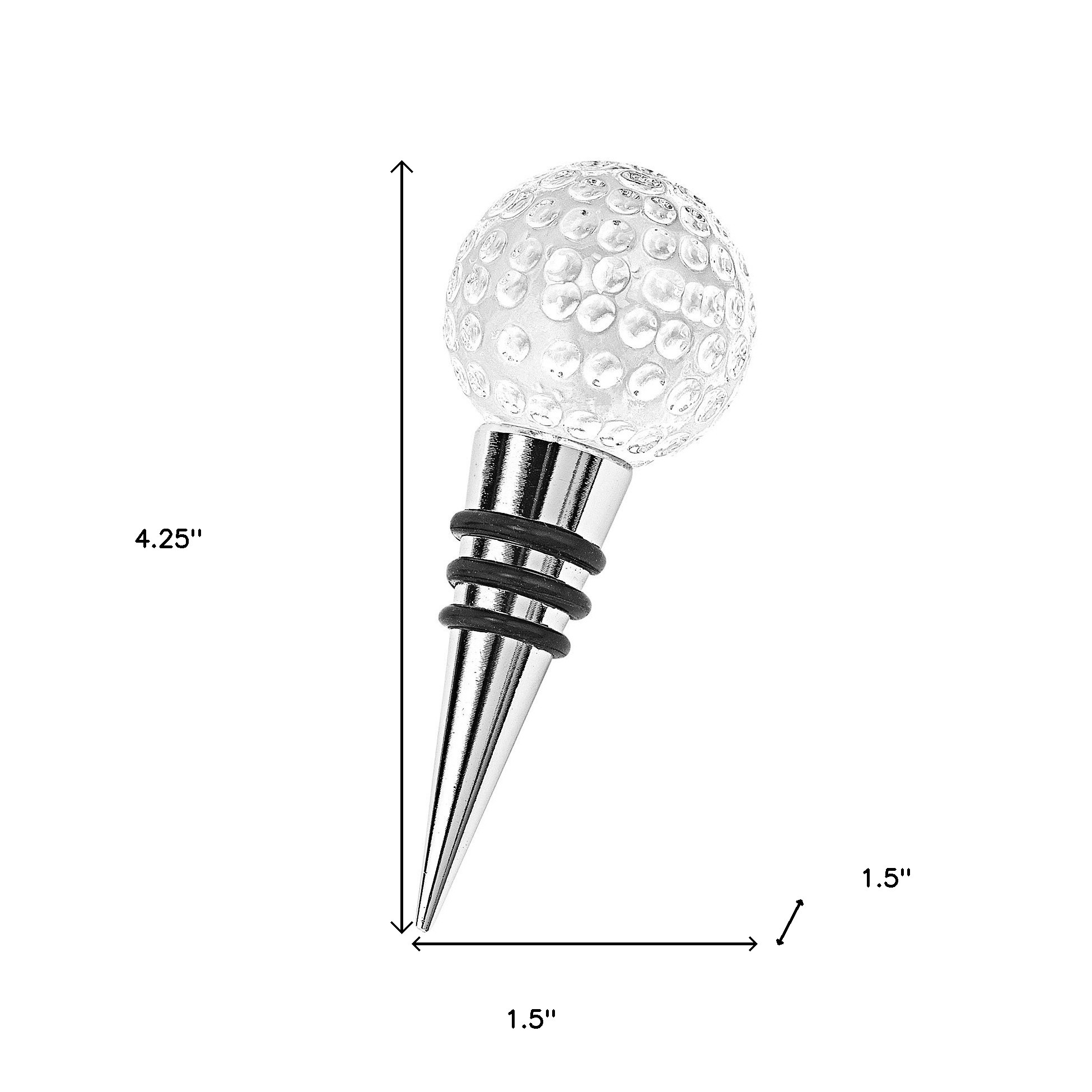 Hand Crafted Crystal Golf Ball Bottle Stopper - Image 7