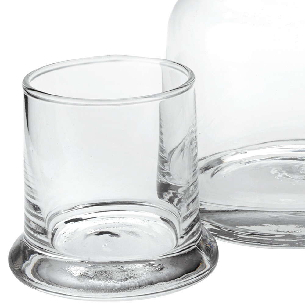 Set of Two Clear Crystal Glass Stemless Carafe And Drinking Glass - Image 6