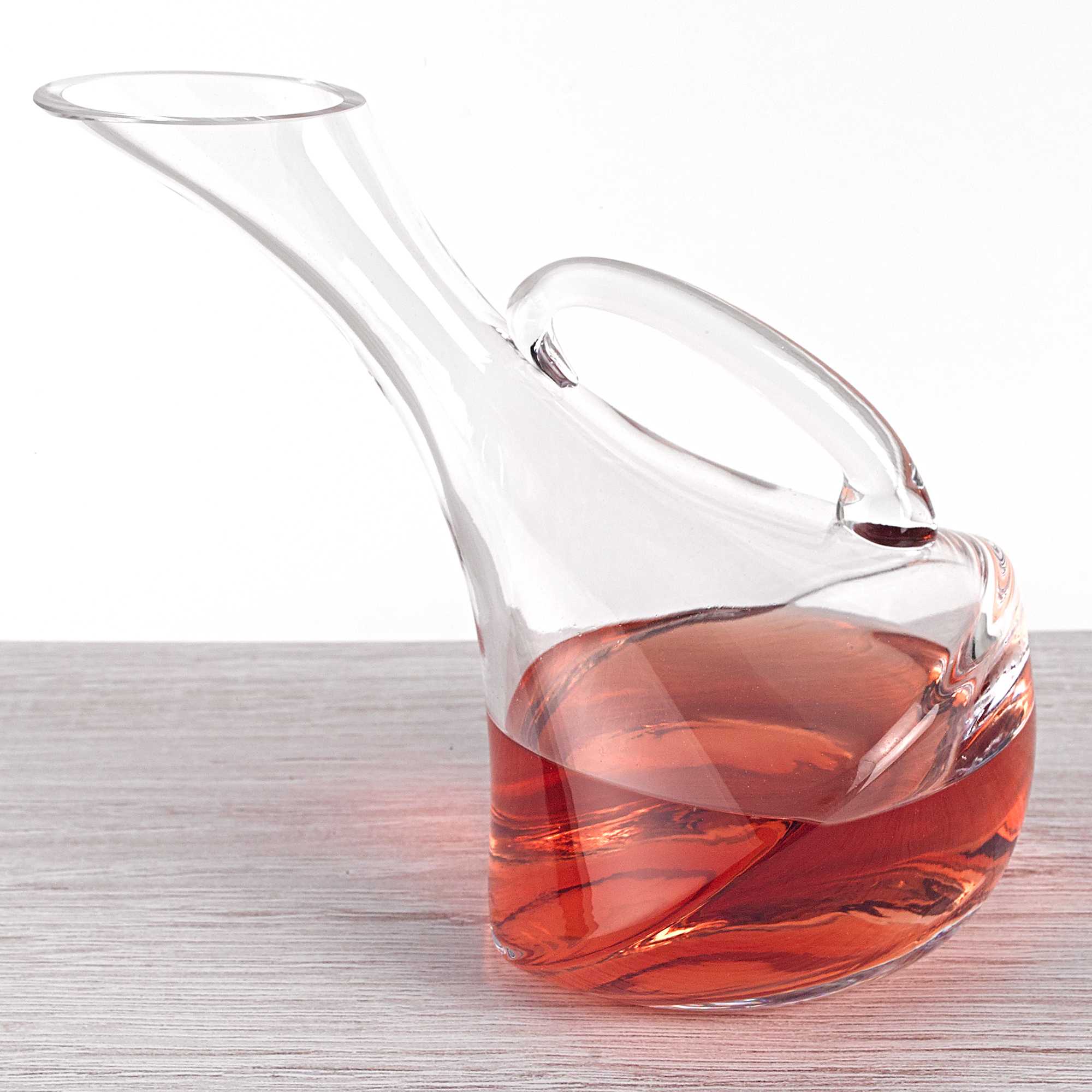 Mouth Blown Glass Wine Carafe 32 Oz - Image 7