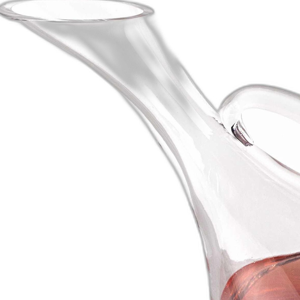 Mouth Blown Glass Wine Carafe 32 Oz - Image 5