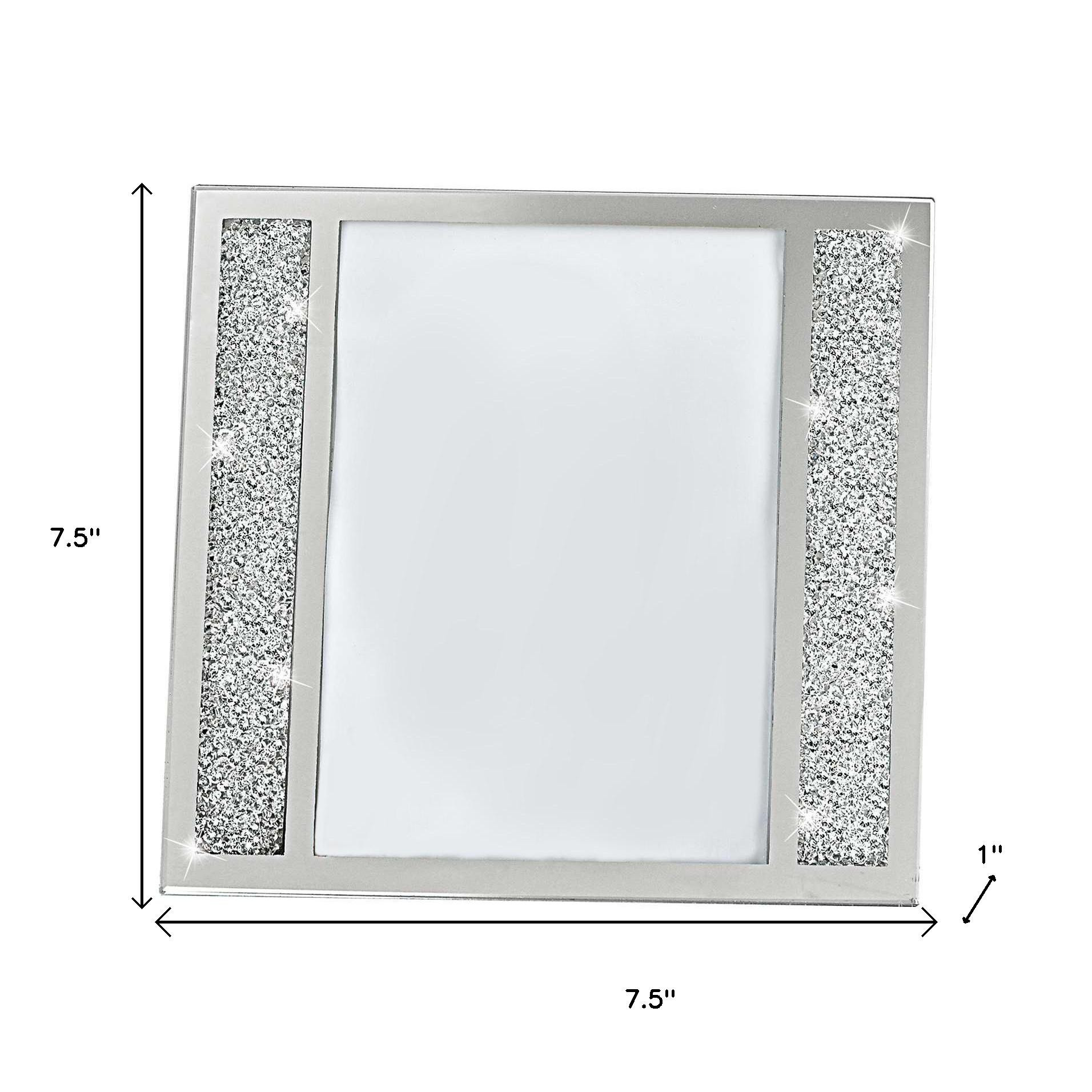 5" x 7" Silver Crystal Tabletop Picture Frame - Image 3