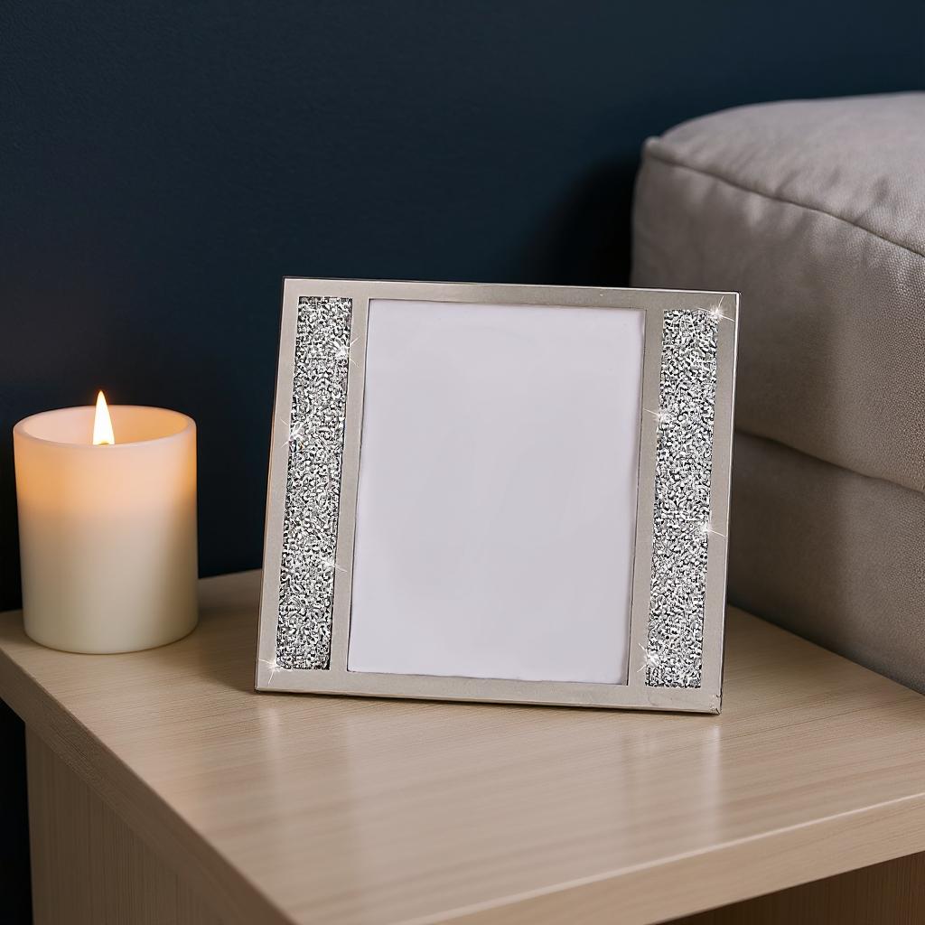 5" x 7" Silver Crystal Tabletop Picture Frame