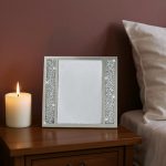 Multiple Sizes Silver Crystal Tabletop Picture Frame