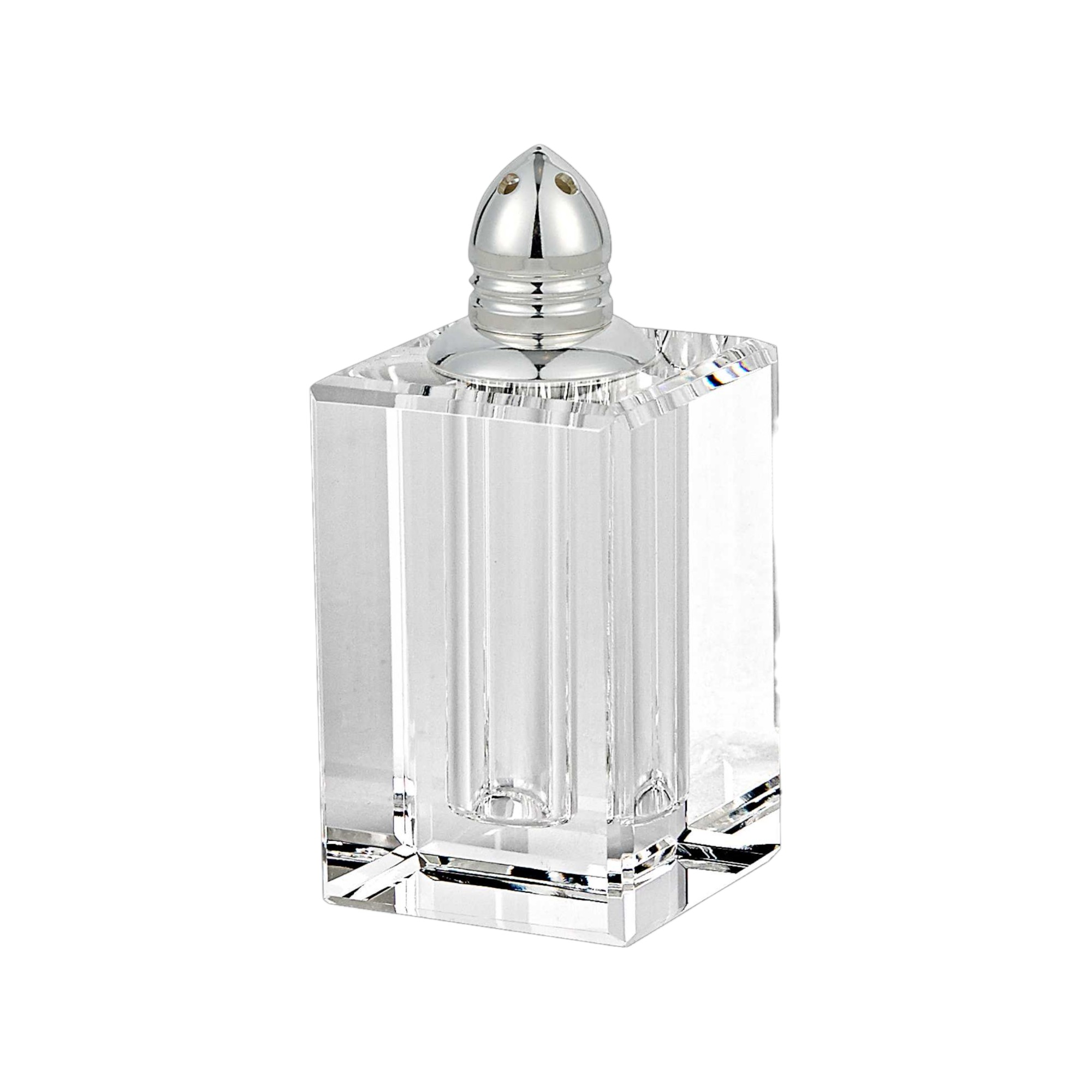 Set of Two Clear And Silver Crystal Pepper Shakers - Image 3