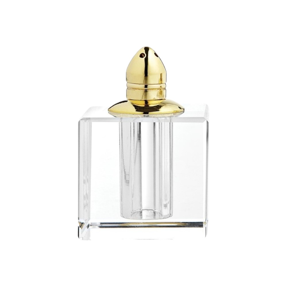 Set of Two Clear And Gold Crystal Pepper Shakers - Image 3