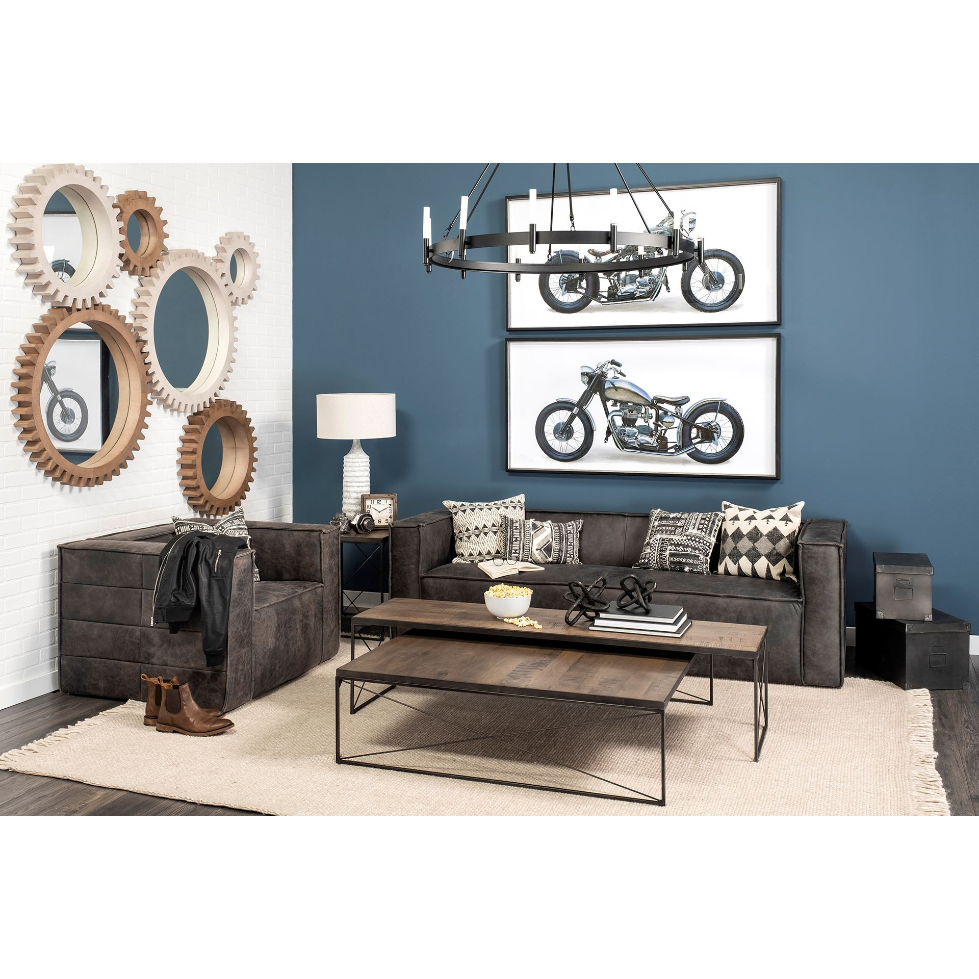 Rectangular Mango Woodmedium Brown Top And Black Iron Base Accent Bench - Image 9