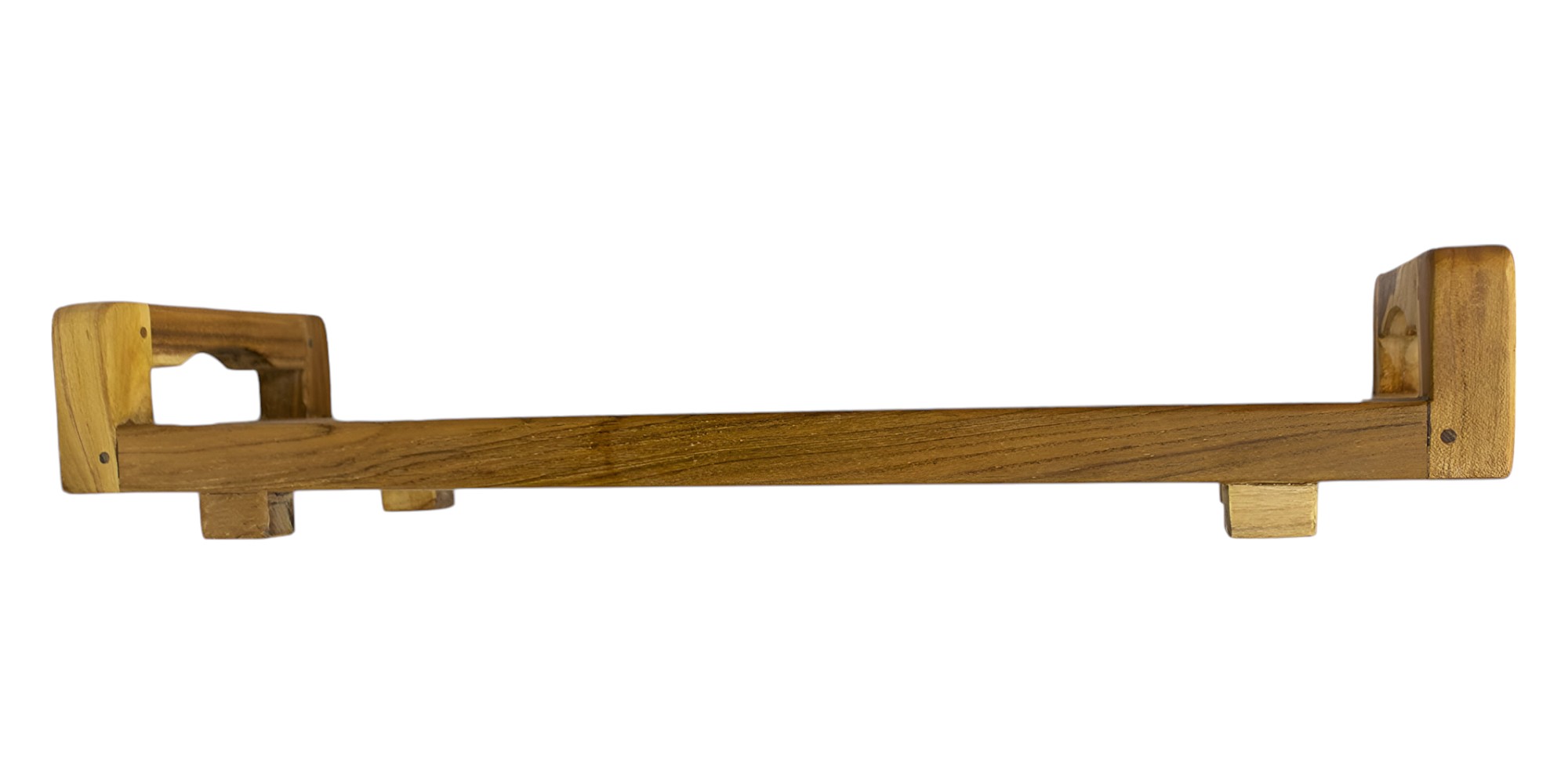 29"W Natural Teak Bath Tray and Seat with Handles - Image 4