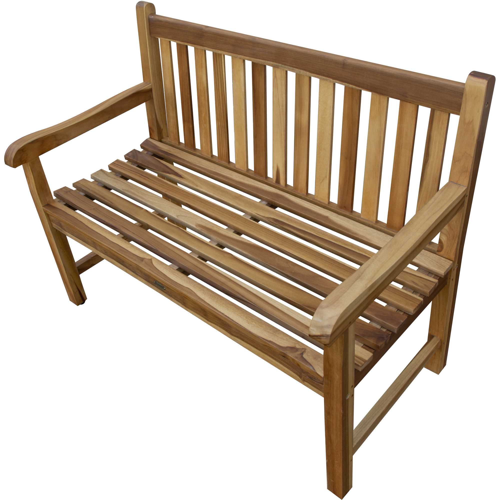 26" Natural Teak Solid Wood Garden Bench - Image 8