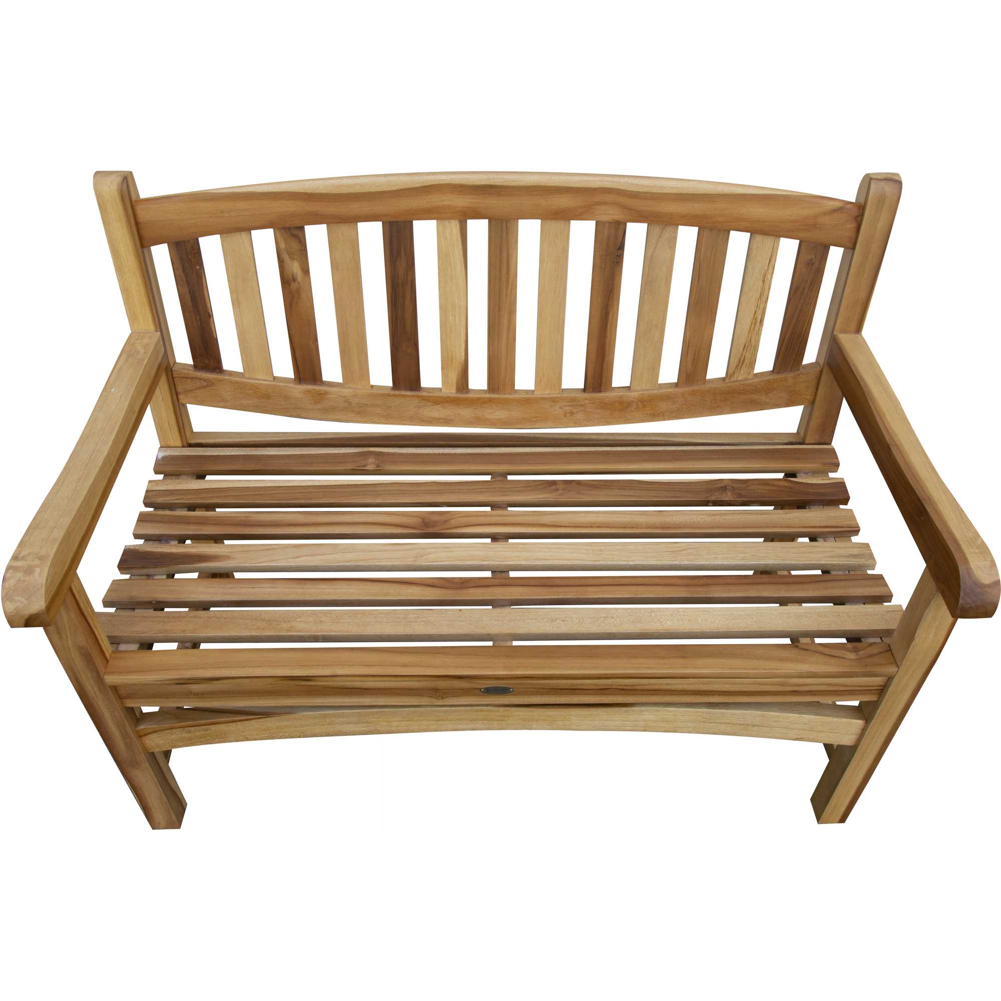 26" Natural Teak Solid Wood Garden Bench - Image 5