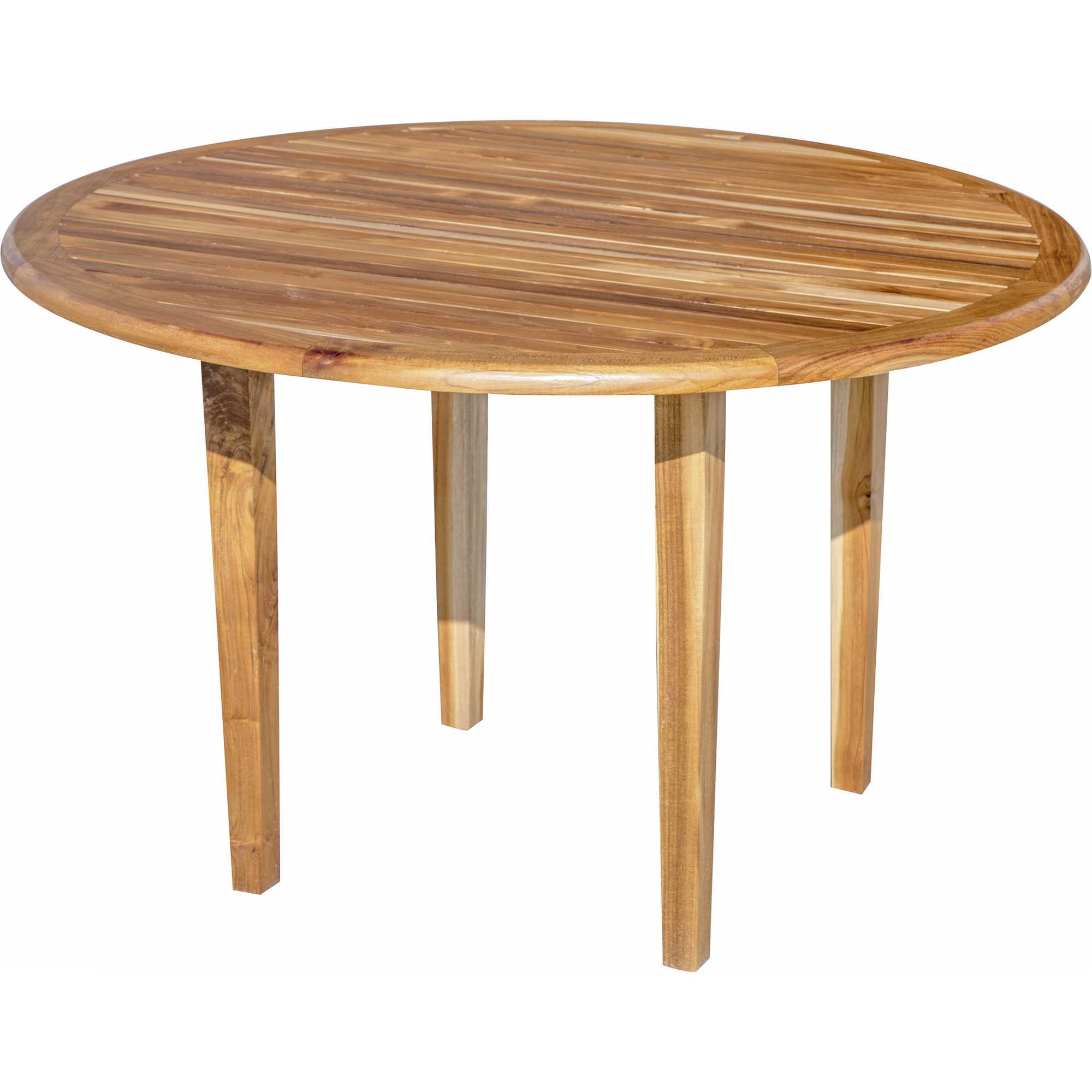 48" Natural Rounded Solid Wood Outdoor Dining Table - Image 3