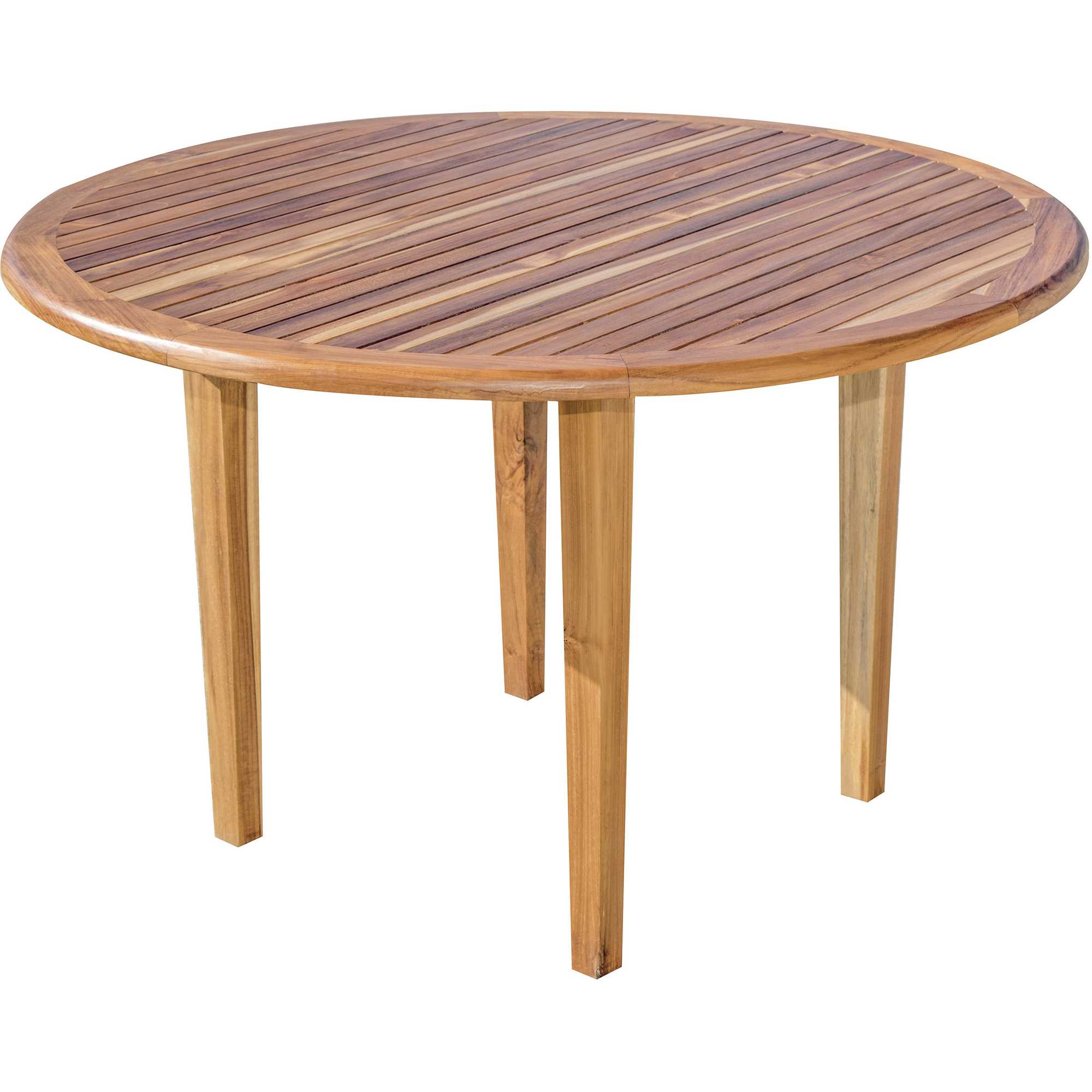 48" Natural Rounded Solid Wood Outdoor Dining Table - Image 5
