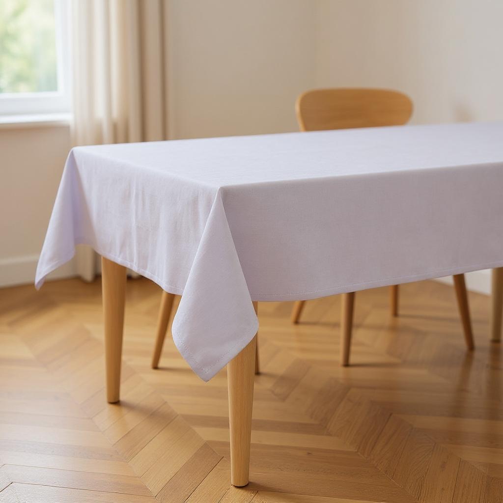 55" X 120" Gray Polyester Tablecloth