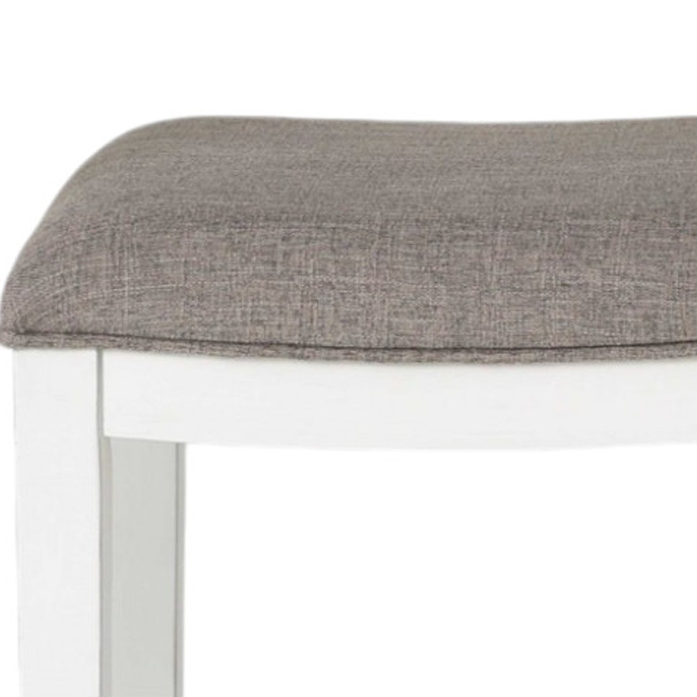 49" Three Piece White Wood Rectangular Bar Table With Two Stools - Image 5