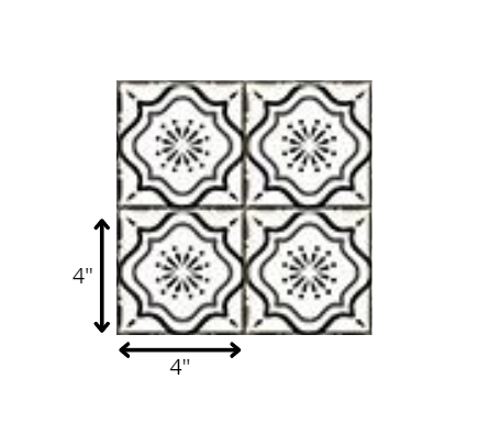 4" X 4" Black And White Mosaic Peel And Stick Removable Tiles - Image 9