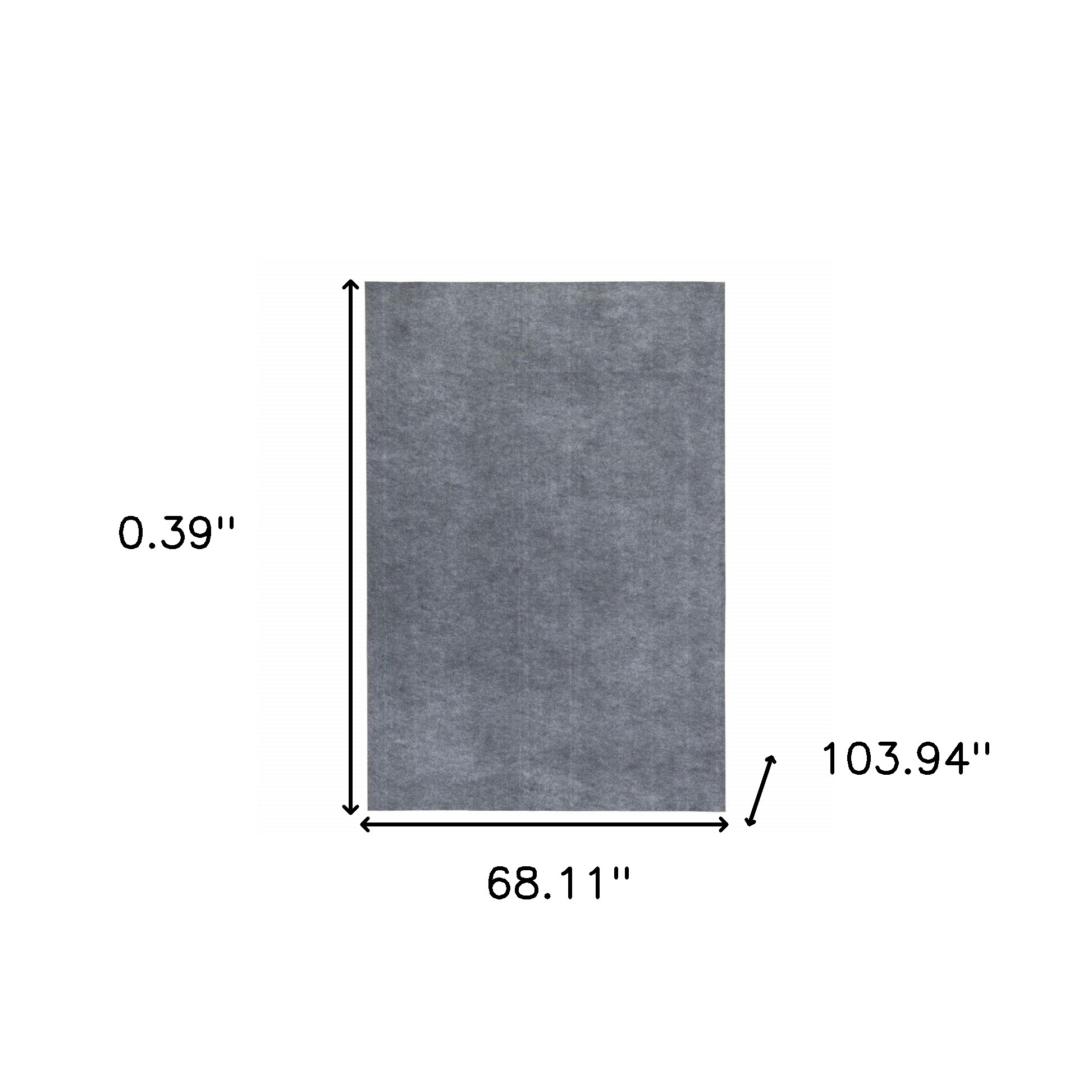 6' x 9' Gray Non Slip Rug Pad - Image 6