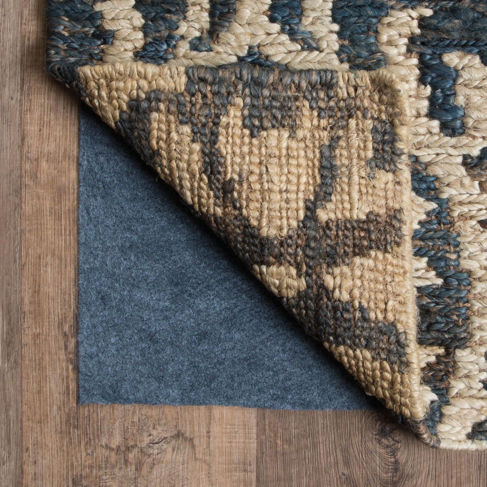 8' Round Gray Non Slip Rug Pad - Image 5