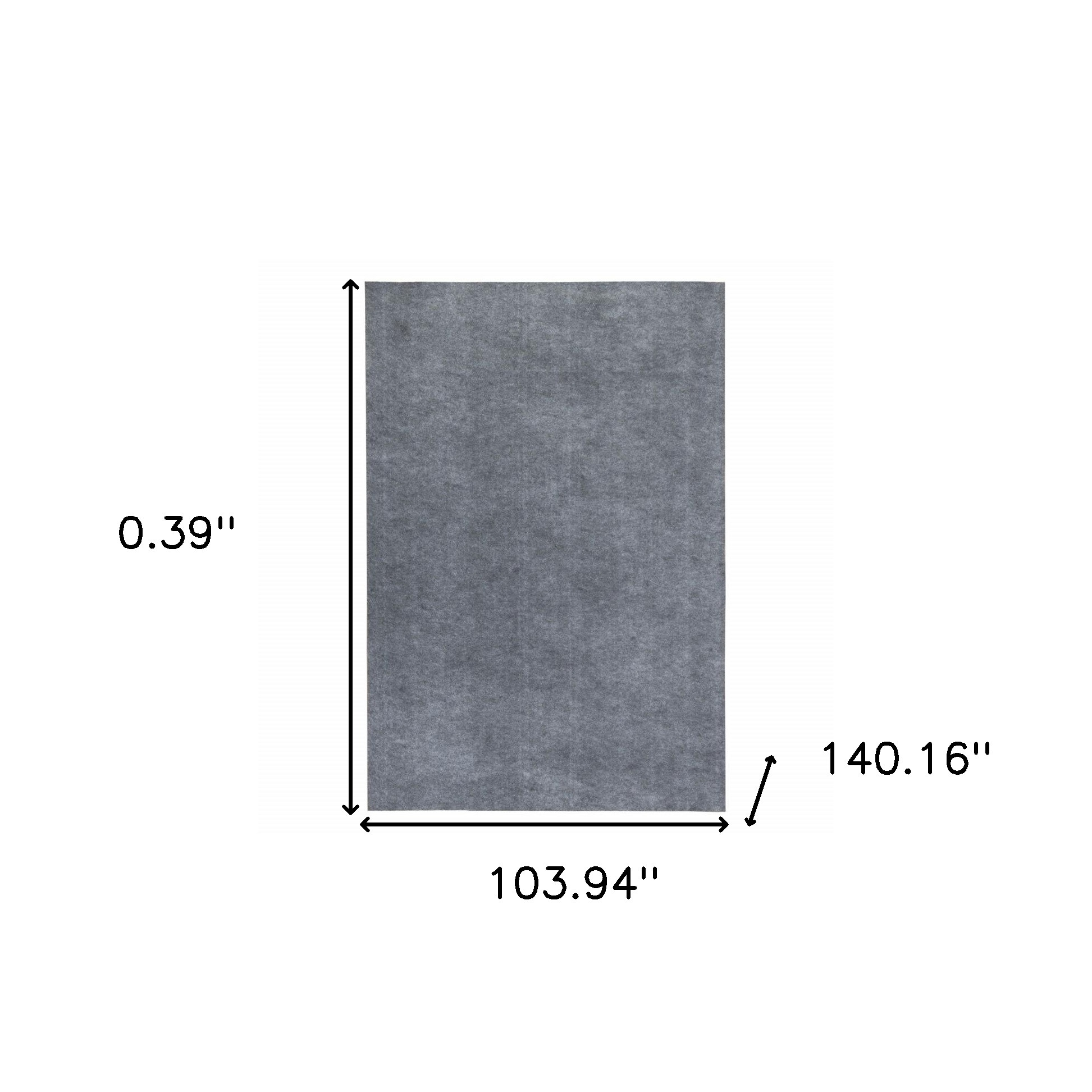 9' x 12' Gray Non Slip Rug Pad - Image 6