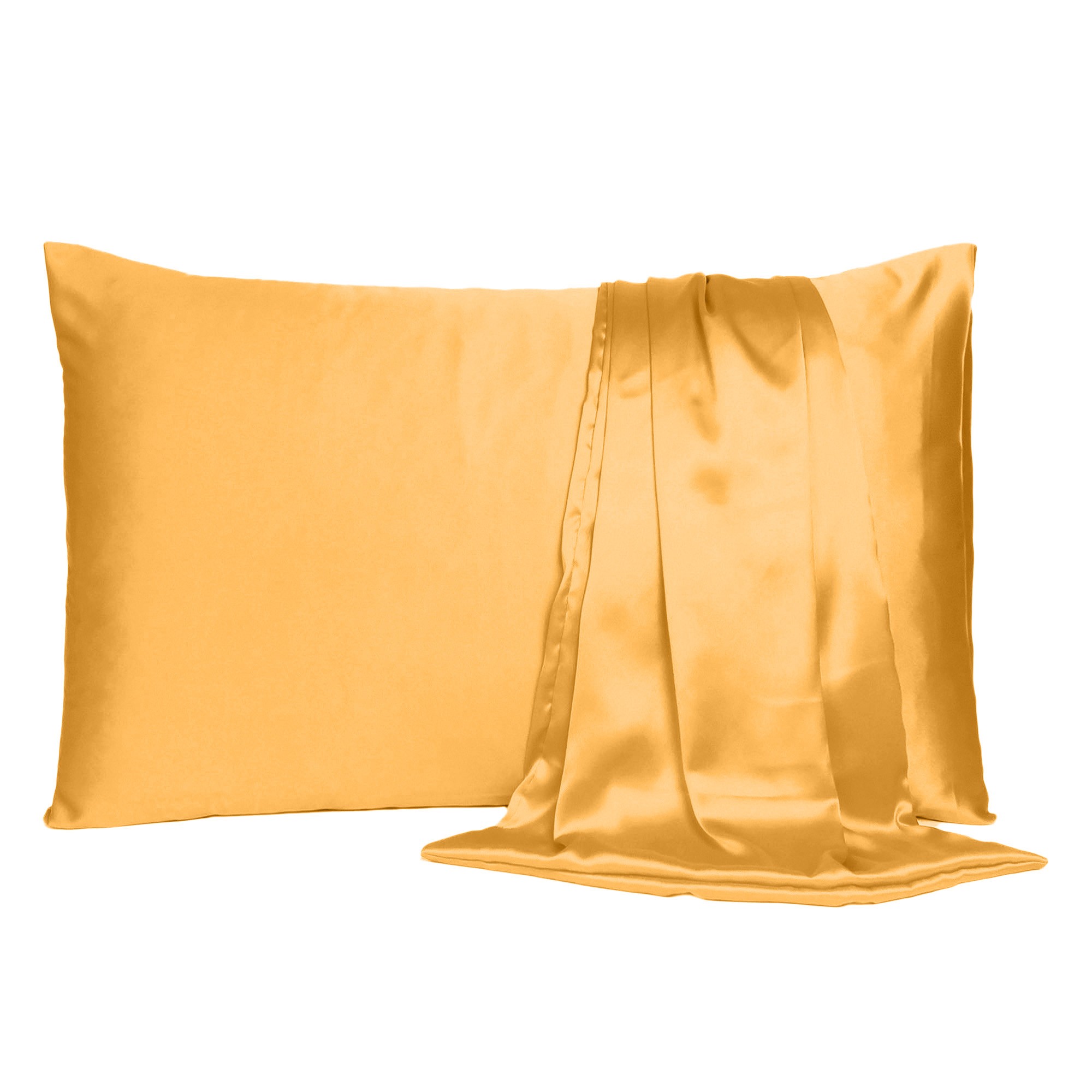 Apricot Dreamy Silky Satin King Size Pillowcase - Image 3