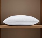 100% Cotton Lux Sateen Down Alternative Medium Hypoallergenic Standard Size Bed Pillow