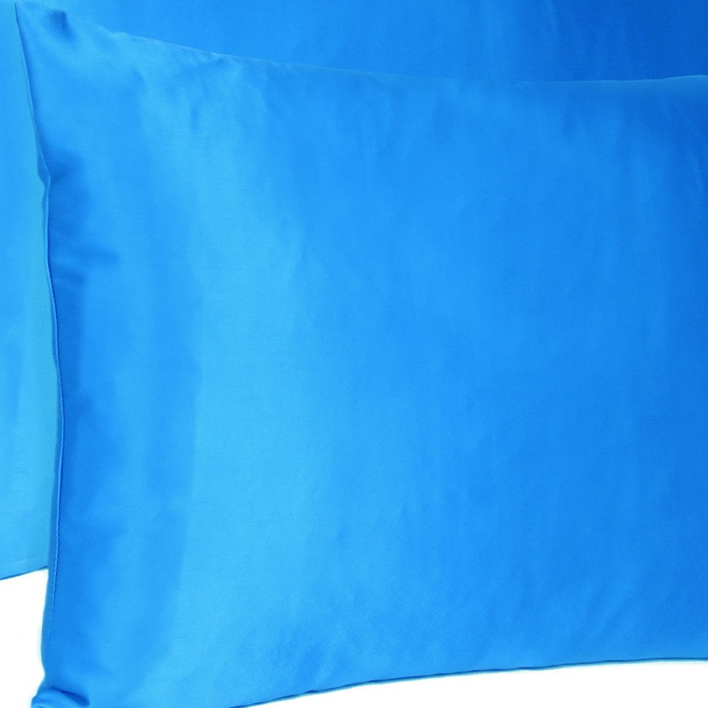 Blue Dreamy Set Of 2 Silky Satin King Pillowcases - Image 6