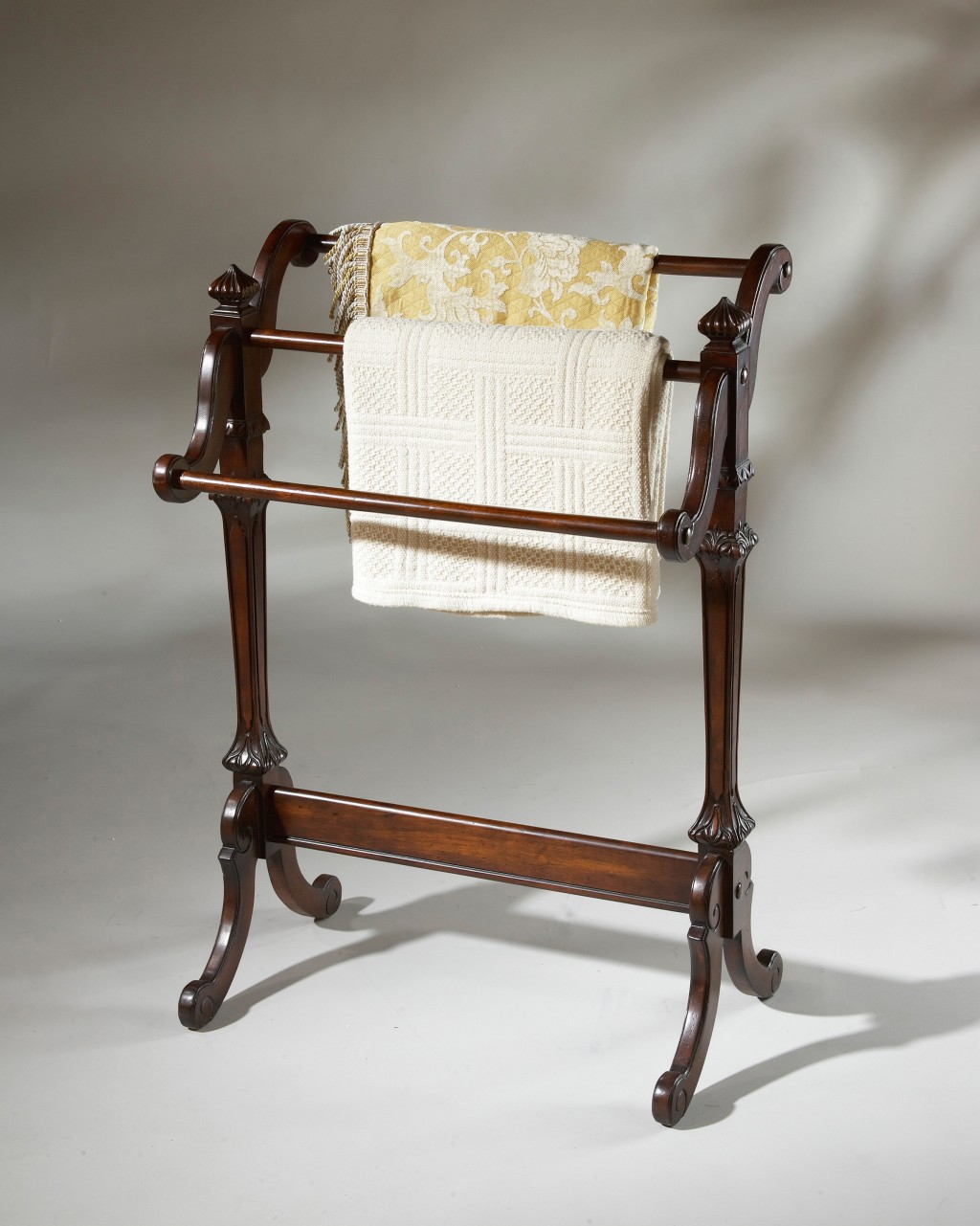 29" Deep Cherry Wood Blanket Stand - Image 8