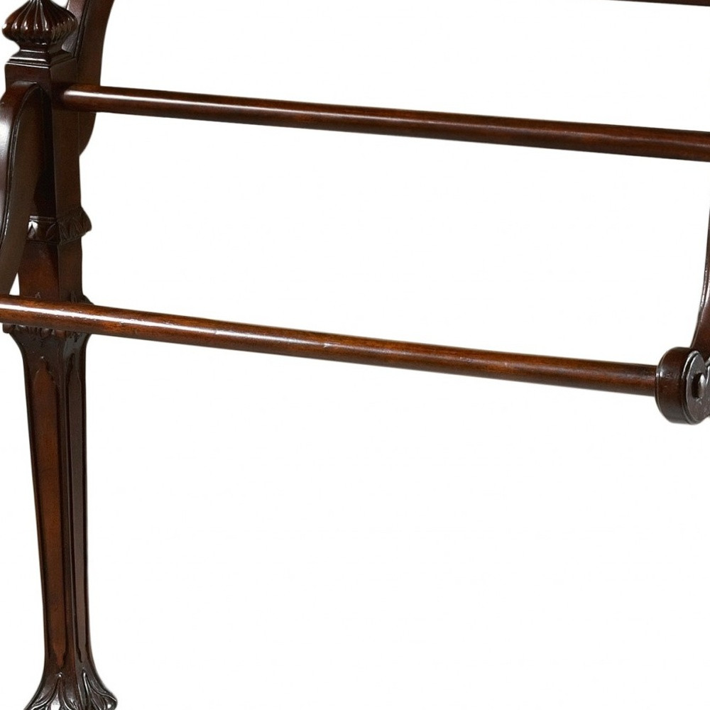 29" Deep Cherry Wood Blanket Stand - Image 5