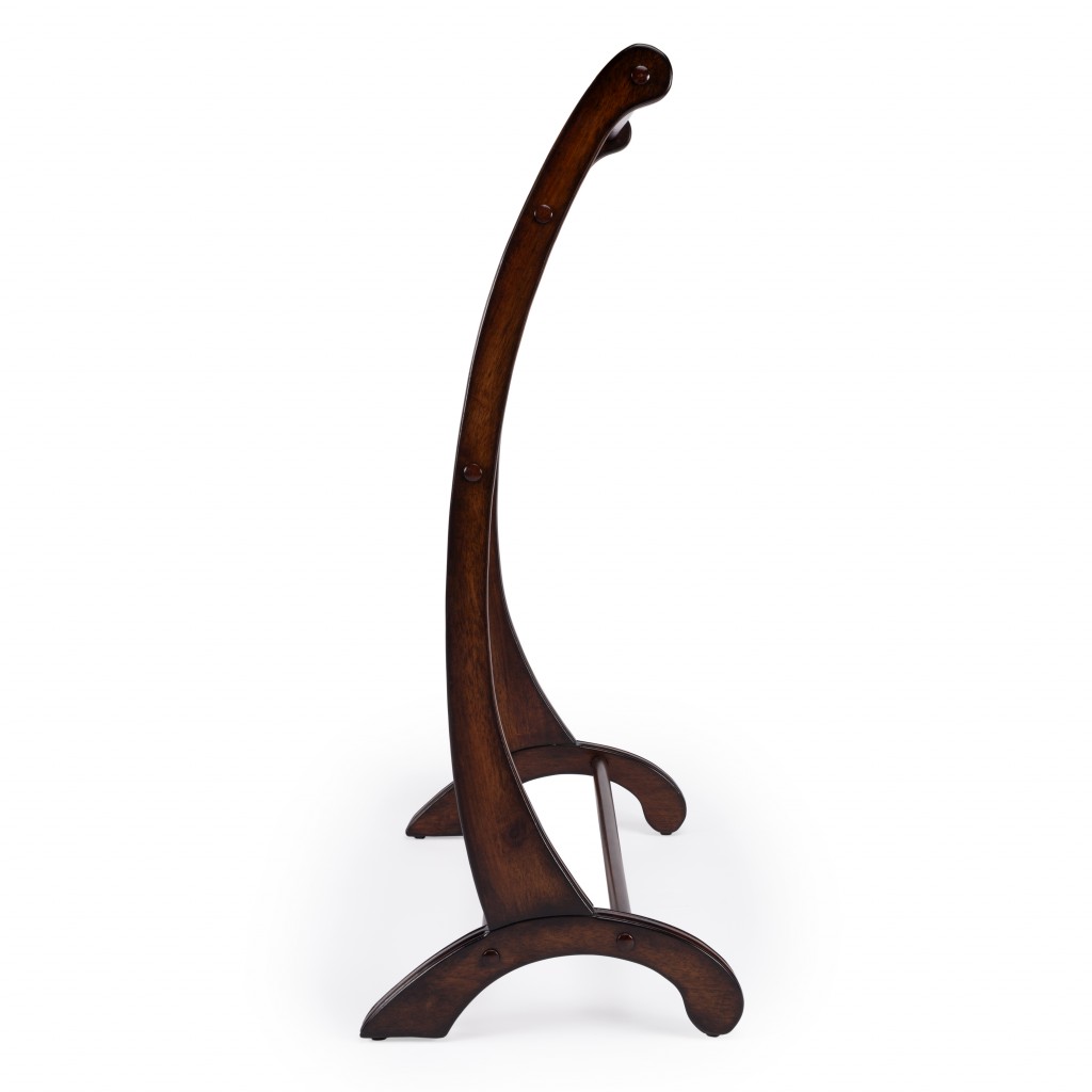 36" Deep Cherry Brown Wood Blanket Stand - Image 5