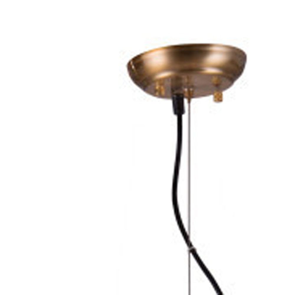 Gold Shaded Four Light Metal Dimmable Ceiling Light With Clear Shades - Image 9