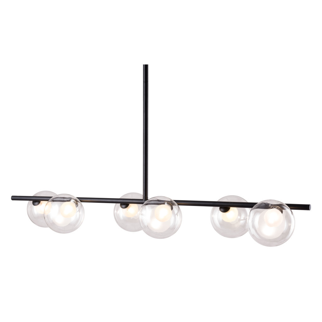 Black Kitchen Island Six Light Metal Ceiling Light - Image 8