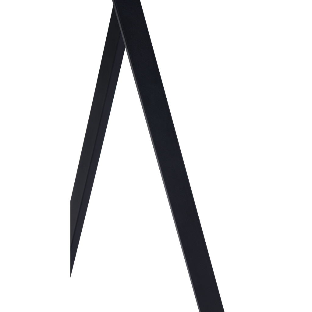 32" Gray and Black Rounded Steel Bar Table - Image 9