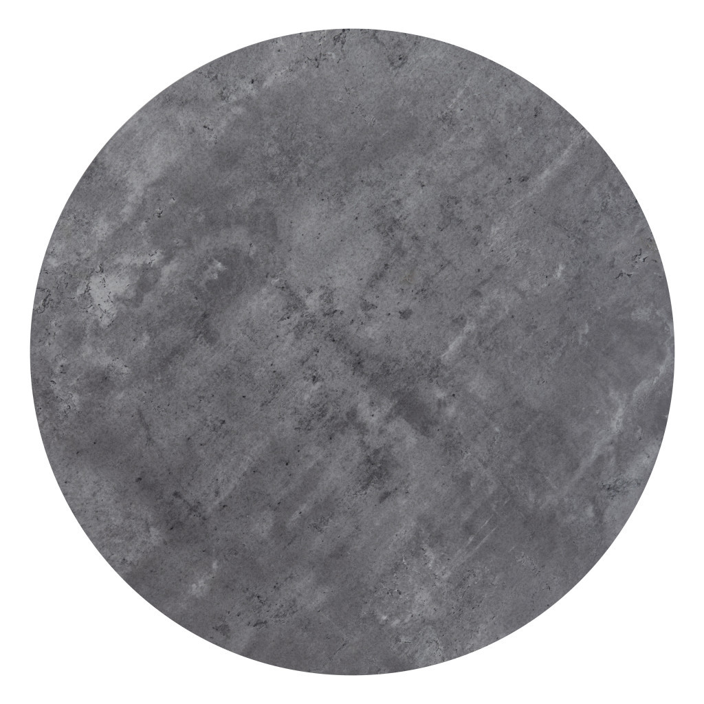 32" Gray and Black Rounded Steel Bar Table - Image 7