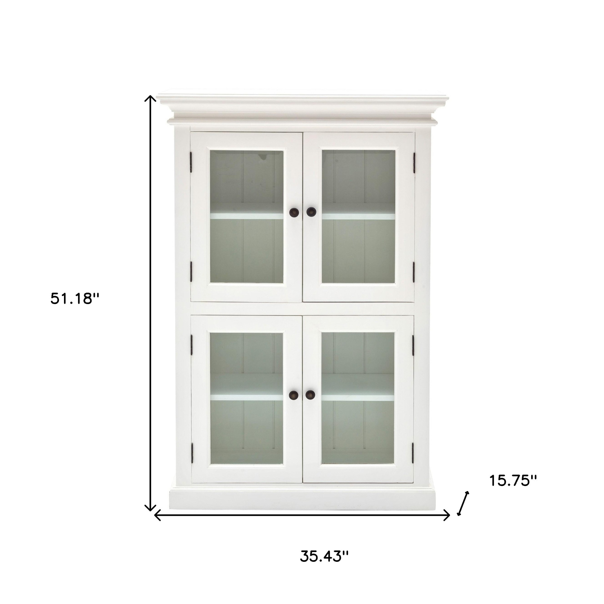 Classic White Two Level Storage Cabinet - Image 12
