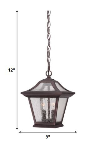 Antique Bronze Birdhouse Shape Outdoor Hanging Light - Image 6