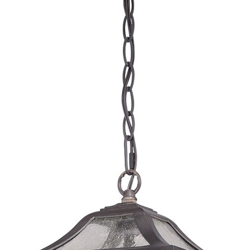 Matte Black Birdhouse Shape Outdoor Hanging Light - Image 4