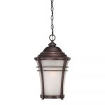 Frosted Glass Bronze Lantern Hanging Light