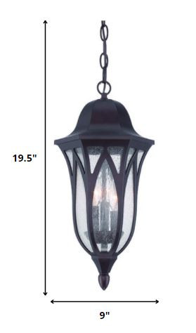 Matte Black Geometric Glass Hanging Light - Image 6