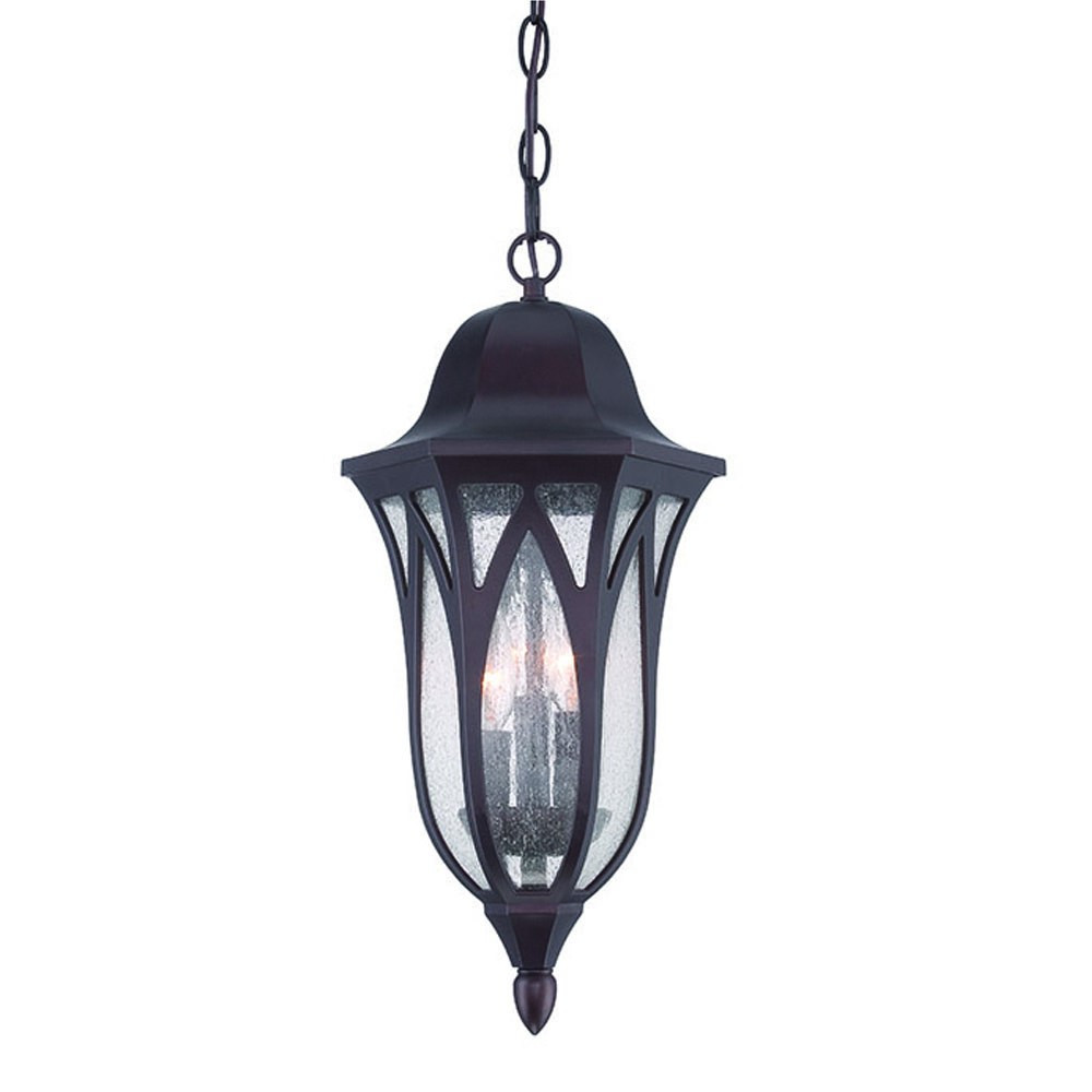 Matte Black Geometric Glass Hanging Light - Image 3
