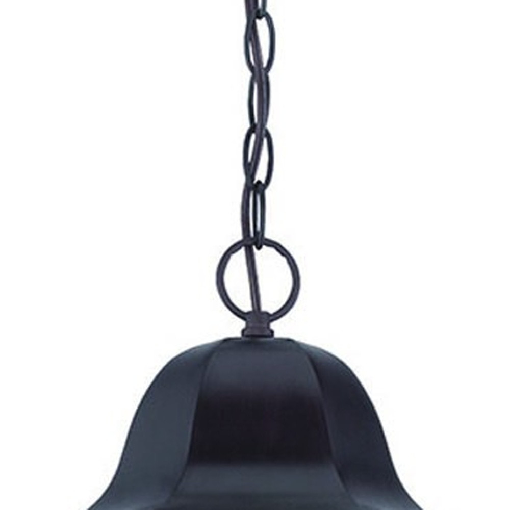 XL Antique Bronze Geometric Glass Hanging Light - Image 4