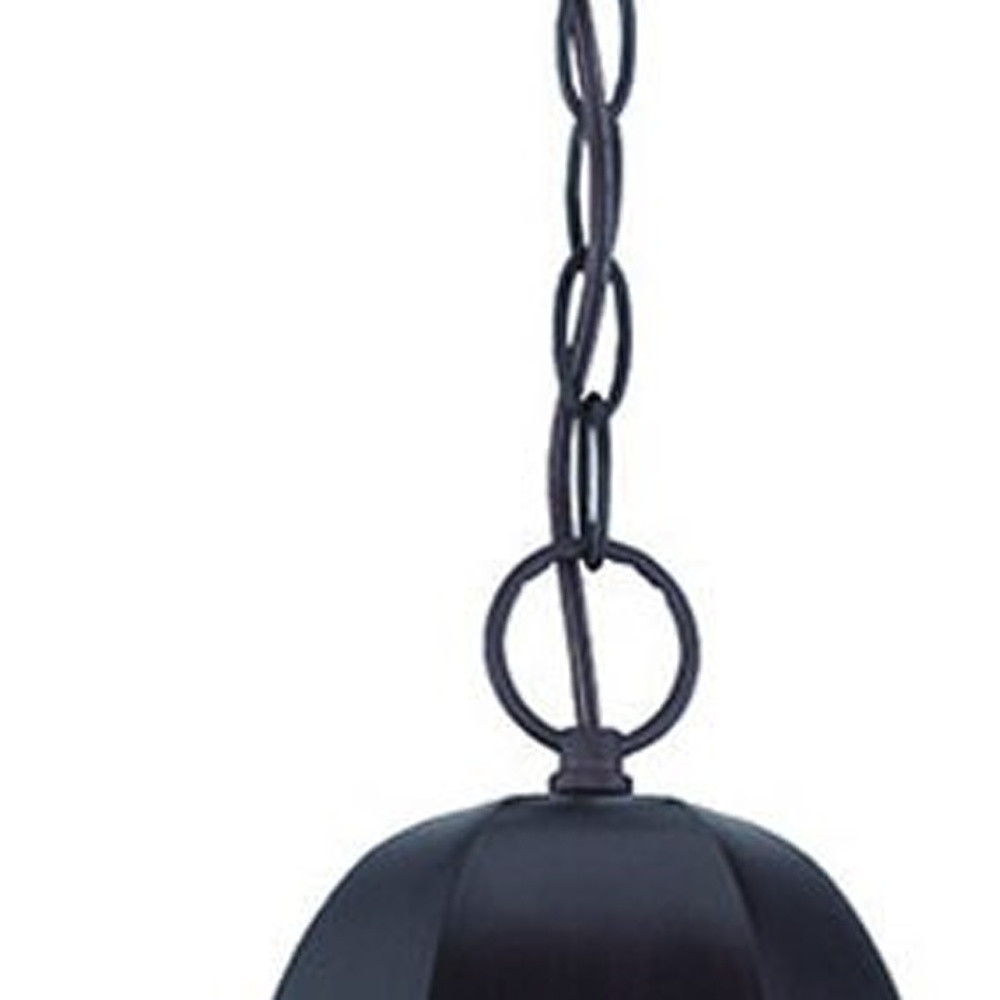 XL Antique Bronze Geometric Glass Hanging Light - Image 5