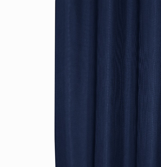 Luxurious Navy Waffle Weave Shower Curtain - Image 5