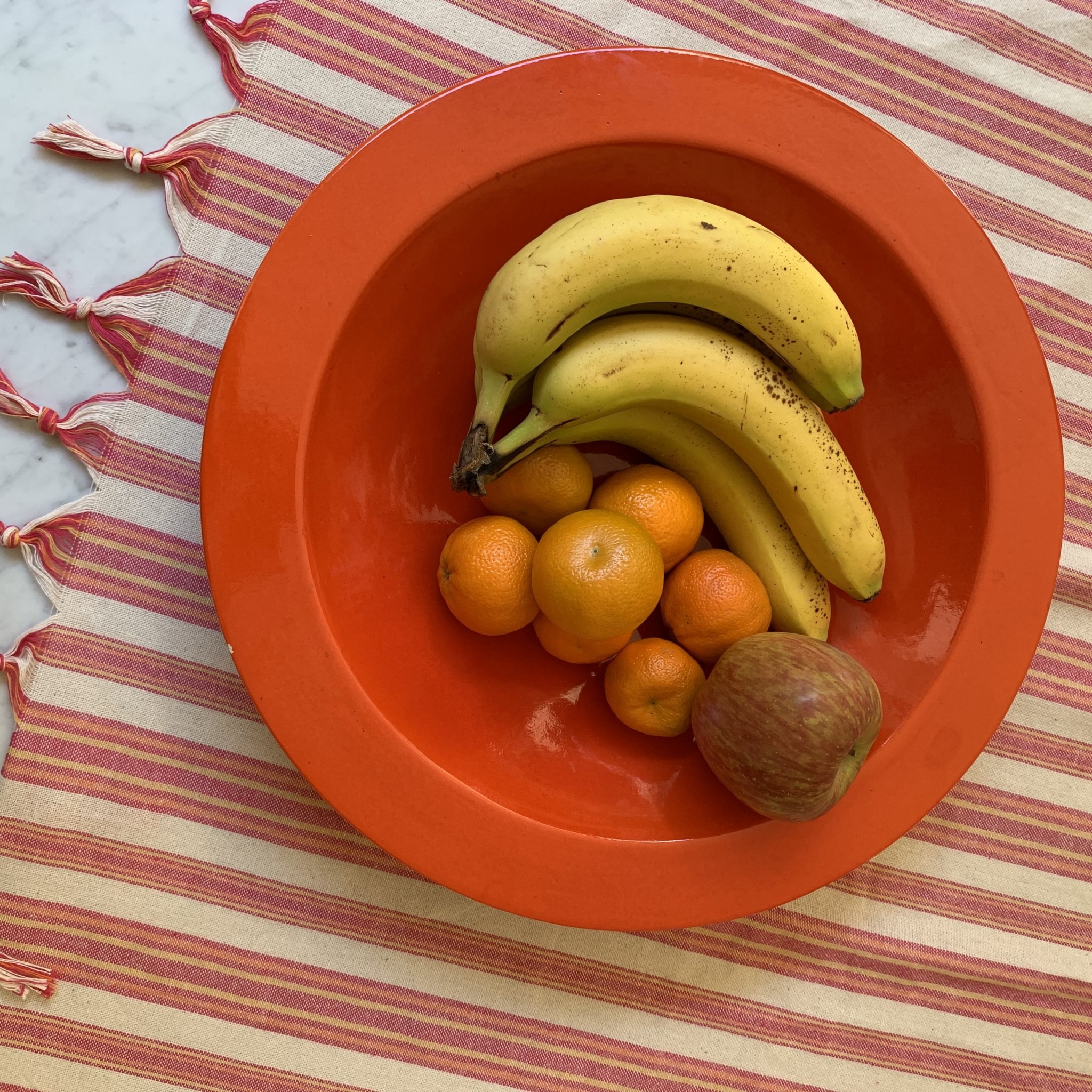 71" X 95" Red And White Striped Cotton Tablecloths - Image 8
