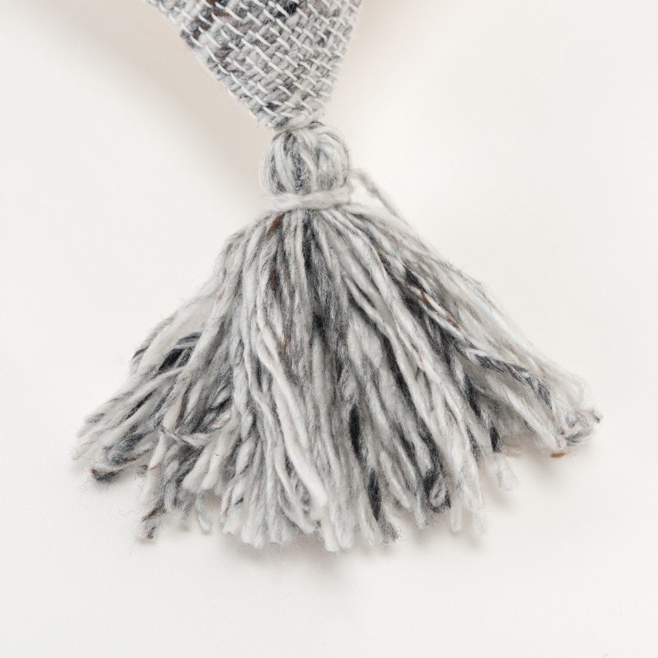 20" Gray Striped Indoor Outdoor Throw Pillow - Image 5