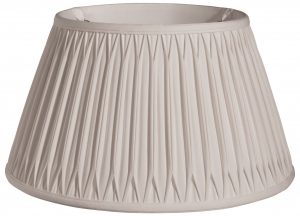 Cream Shantung Silk Pleated Drum Lamp Shade