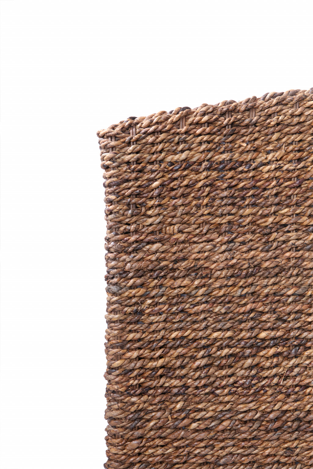 Brown Natural and Rustic Woven Banana Leaf Curved King Size Headboard - Image 3