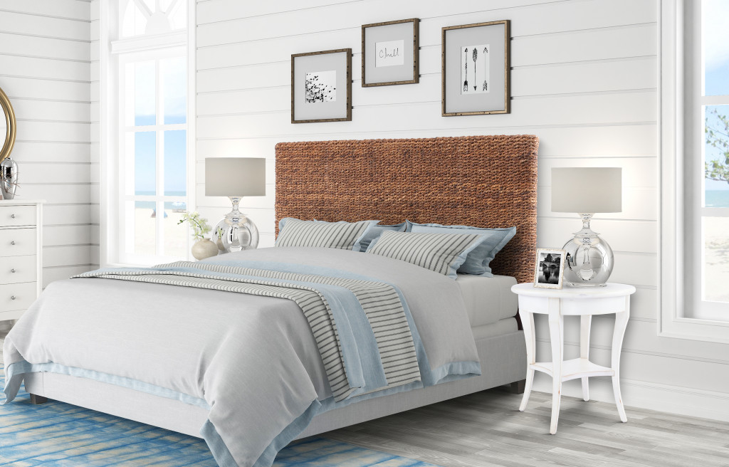 Brown Natural and Rustic Woven Banana Leaf Straight Queen Size Headboard - Image 7