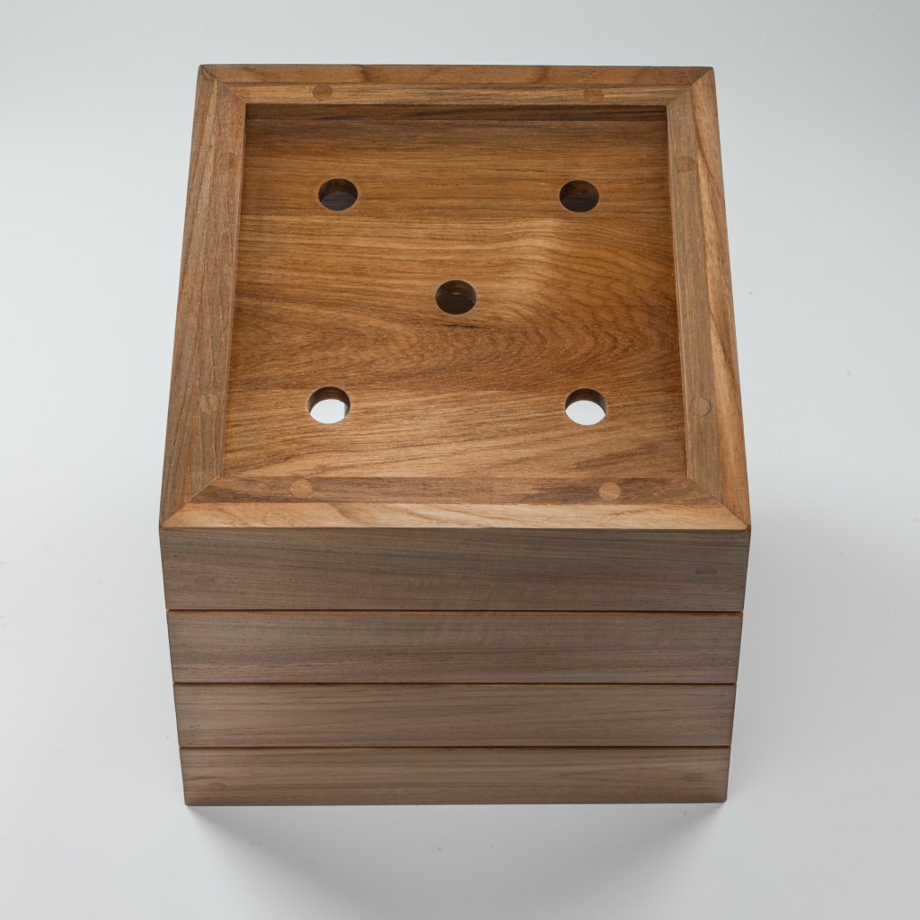 12" Brown Wood Indoor Outdoor Square Planter Box - Image 8