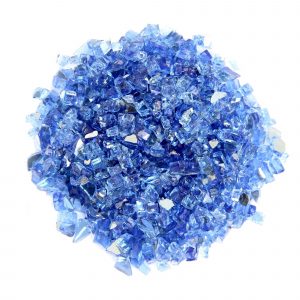 Cobalt Round Reflective Fire Pit Glass