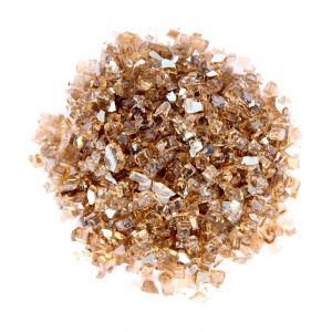 Copper Round Reflective Fire Pit Glass